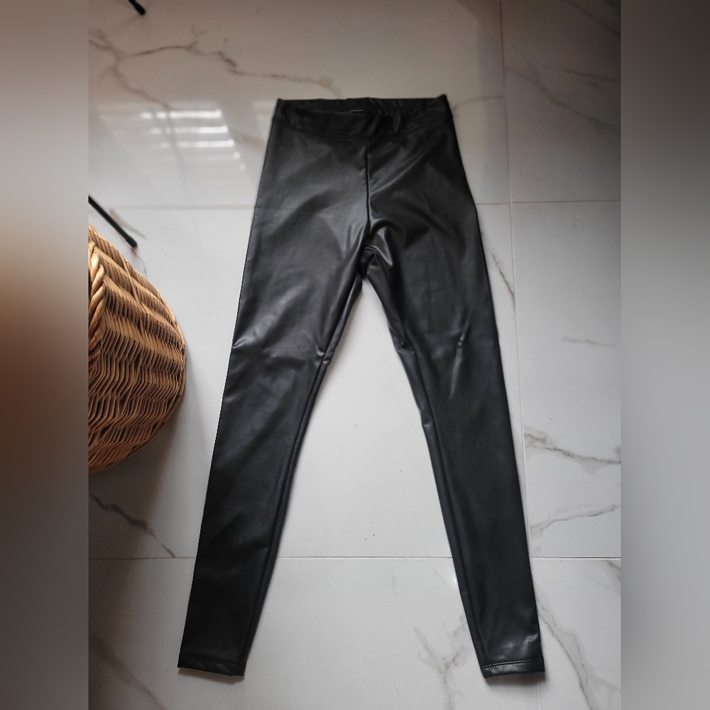 Express faux leather skinny pants